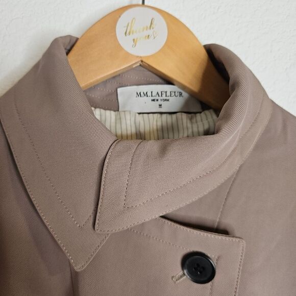 MM Lafleur lightweight wrap around overcoat, deep khaki, women's size medium - Picture 6 of 15